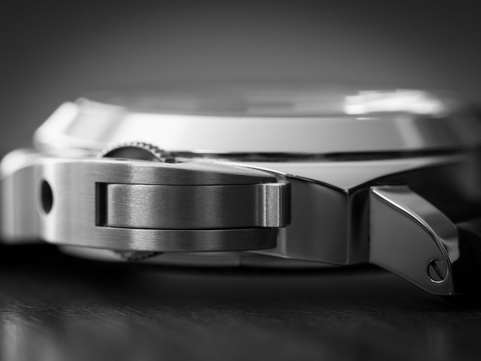 Polished case detail